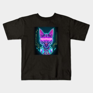 Cyberpunk Kitty Kids T-Shirt